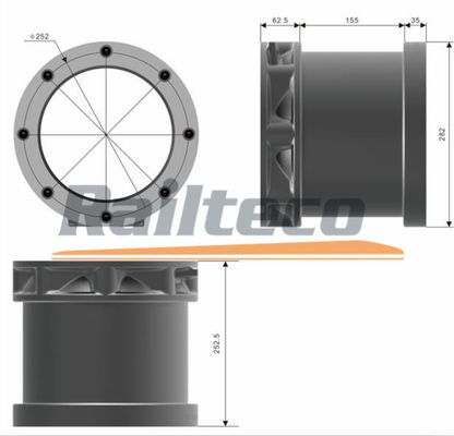 Y32MS مربع محور بوجي السكك الحديدية